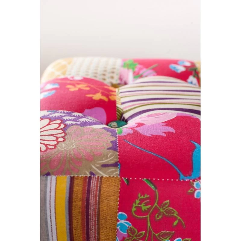 Pouf Carré Tissu Bohème – Image 3